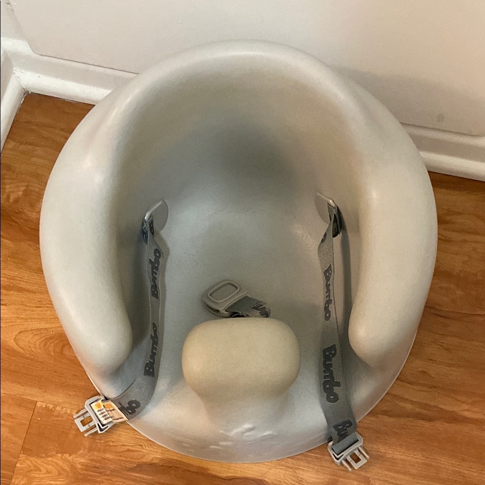Gray Baby Seat with Safety Straps